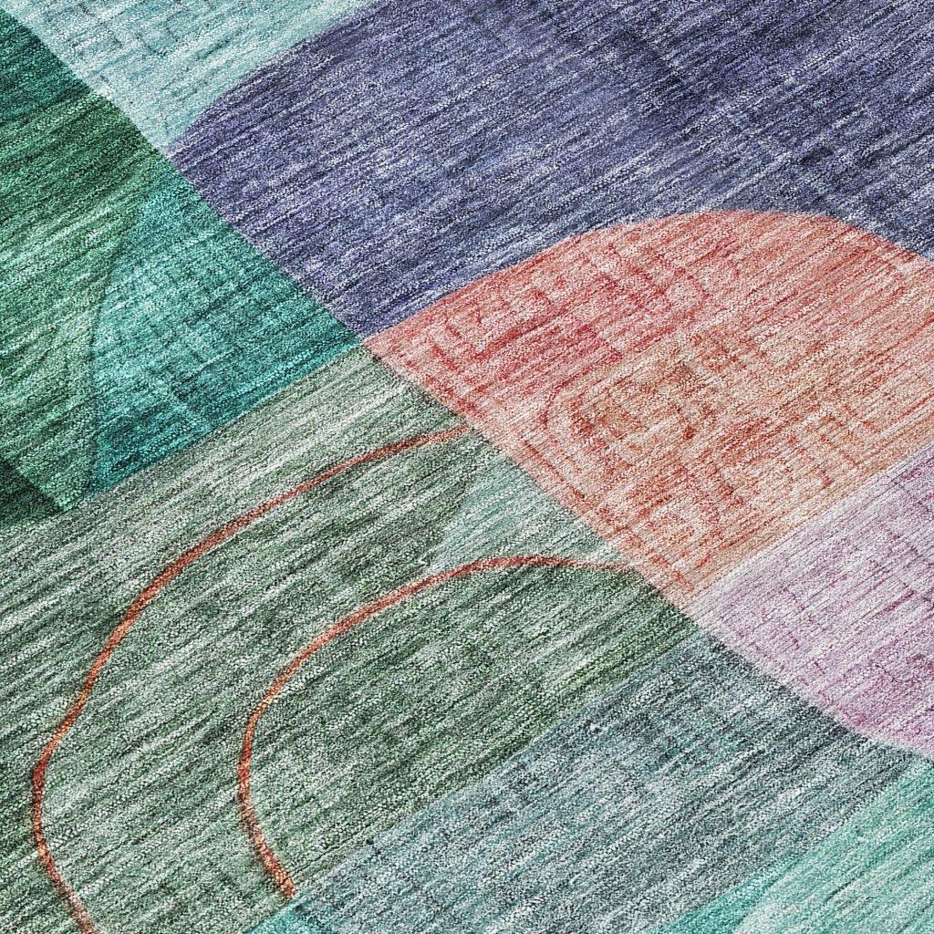 Elina Green Washable Indoor-Outdoor Rug-Outdoor Rugs-LOOMLAN Rugs-LOOMLAN