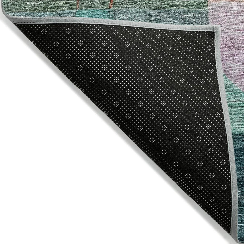 Elina Green Washable Indoor-Outdoor Rug-Outdoor Rugs-LOOMLAN Rugs-LOOMLAN