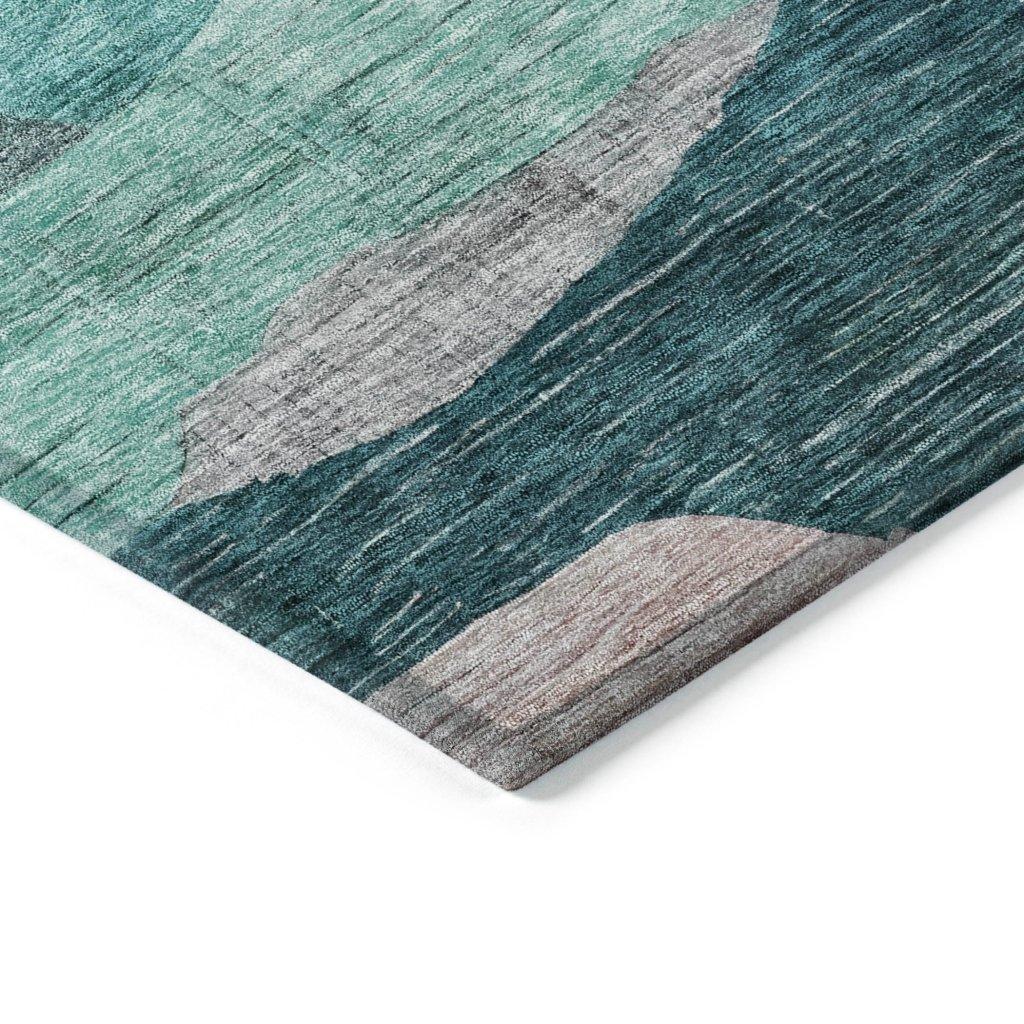 Elina Green Washable Indoor-Outdoor Rug-Outdoor Rugs-LOOMLAN Rugs-LOOMLAN