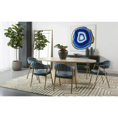 Elina Wooden Oval Dining Table-Dining Tables-SUNPAN-LOOMLAN