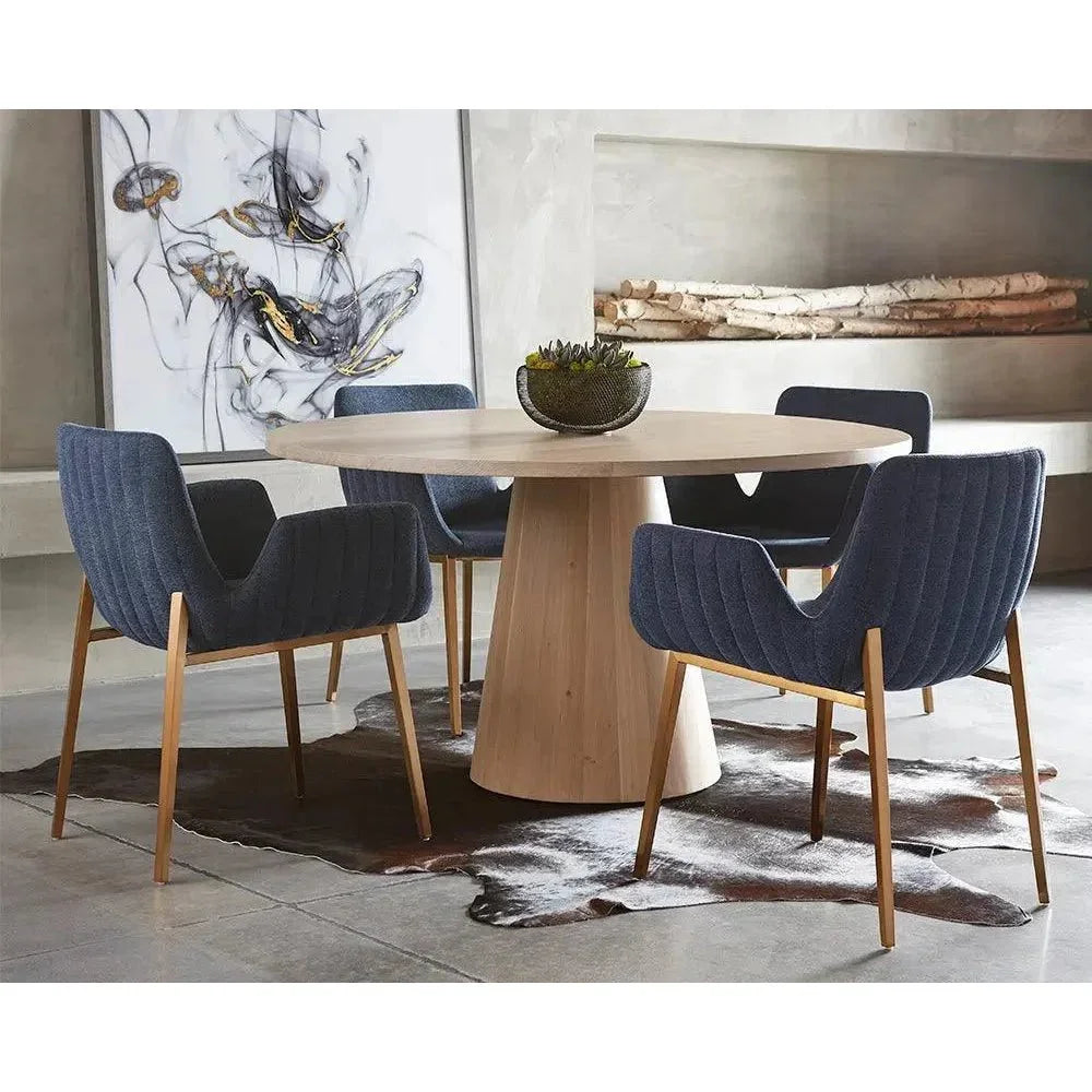 Elina Wooden Round Dining Table-Dining Tables-SUNPAN-LOOMLAN