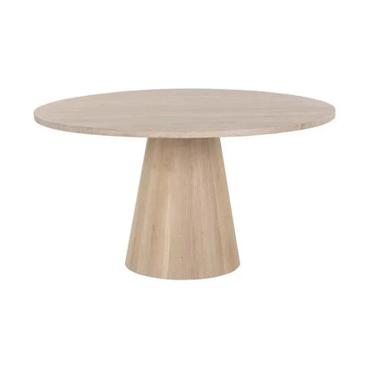 Elina Wooden Round Dining Table-Dining Tables-SUNPAN-Light Brown-LOOMLAN