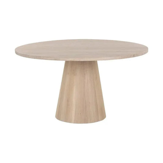 Elina Wooden Round Dining Table-Dining Tables-SUNPAN-Light Brown-LOOMLAN