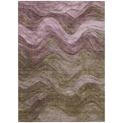 Elion Brown Washable Indoor - Outdoor Rug - LOOMLAN - LOOMLAN Rugs - Outdoor Rugs