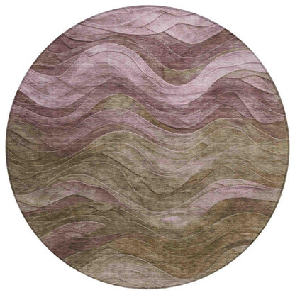 Elion Brown Washable Indoor - Outdoor Rug - LOOMLAN - LOOMLAN Rugs - Outdoor Rugs