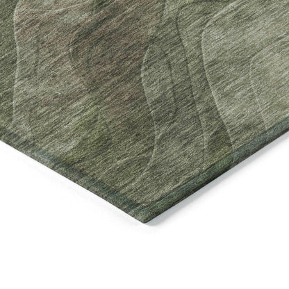 Elion Green Washable Indoor - Outdoor Rug - LOOMLAN - LOOMLAN Rugs - Outdoor Rugs