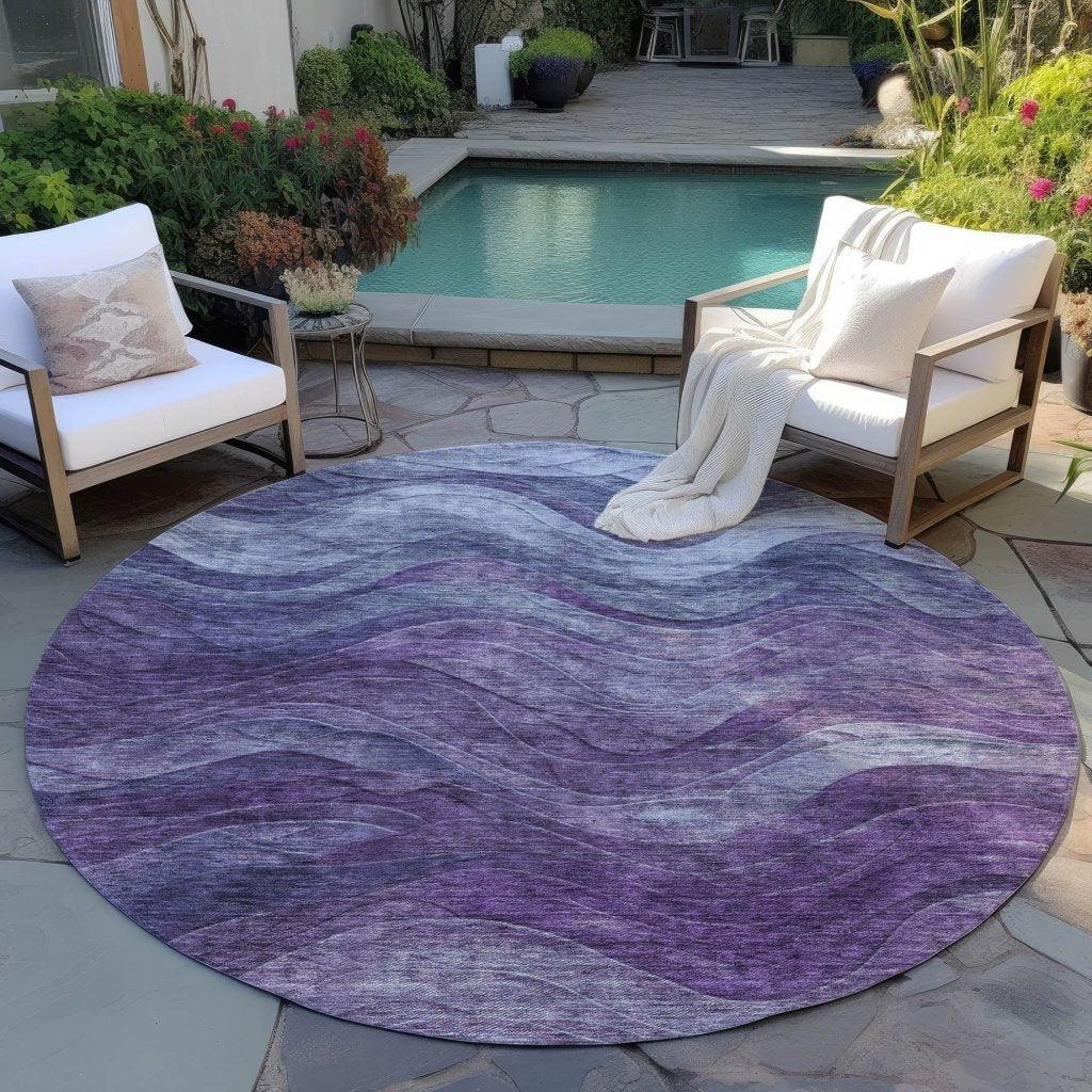 Elion Purple Washable Indoor - Outdoor Rug - LOOMLAN - LOOMLAN Rugs - Outdoor Rugs