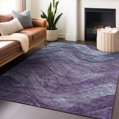 Elion Purple Washable Indoor - Outdoor Rug - LOOMLAN - LOOMLAN Rugs - Outdoor Rugs