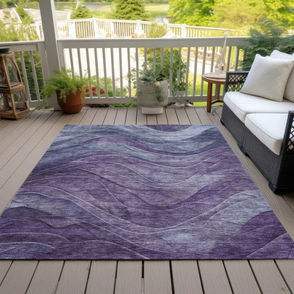 Elion Purple Washable Indoor - Outdoor Rug - LOOMLAN - LOOMLAN Rugs - Outdoor Rugs