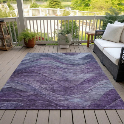 Elion Purple Washable Indoor - Outdoor Rug - LOOMLAN - LOOMLAN Rugs - Outdoor Rugs