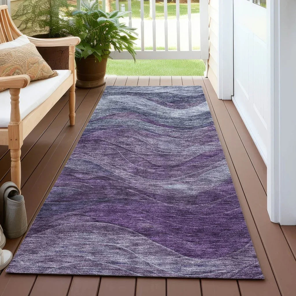 Elion Purple Washable Indoor - Outdoor Rug - LOOMLAN - LOOMLAN Rugs - Outdoor Rugs