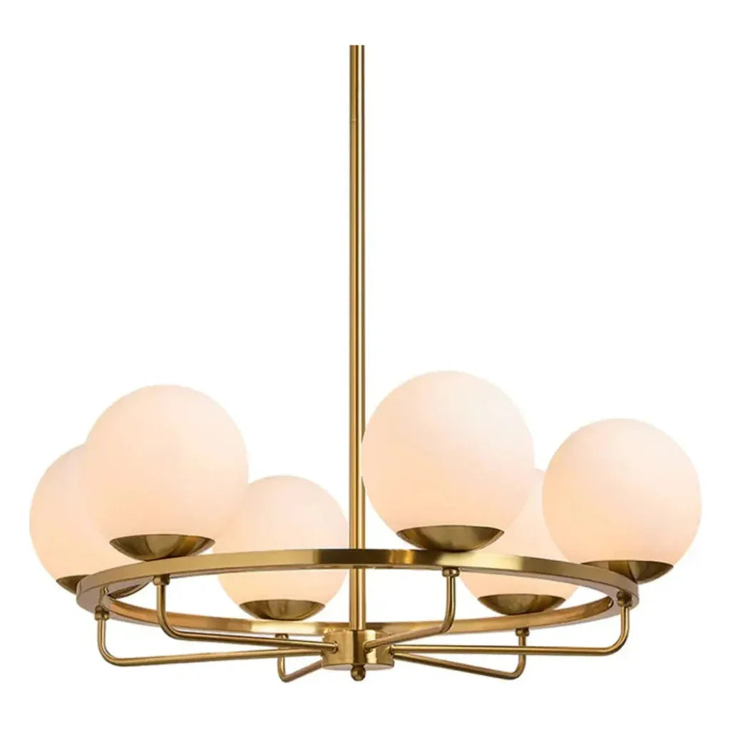 Eliora Iron Framed Glass Chandelier - LOOMLAN - SUNPAN - Chandeliers