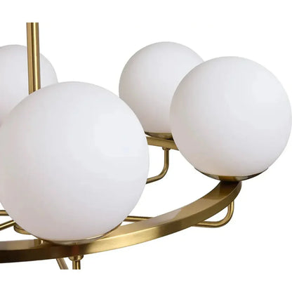 Eliora Iron Framed Glass Chandelier - LOOMLAN - SUNPAN - Chandeliers