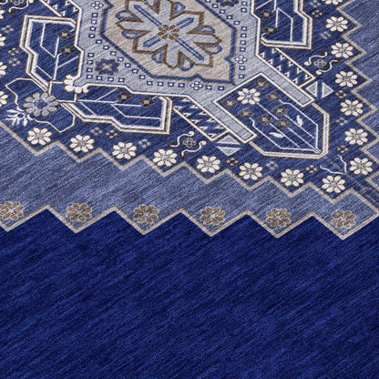 Elira Blue Washable Indoor-Outdoor Rug-Outdoor Rugs-LOOMLAN Rugs-LOOMLAN