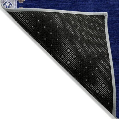 Elira Blue Washable Indoor-Outdoor Rug-Outdoor Rugs-LOOMLAN Rugs-LOOMLAN