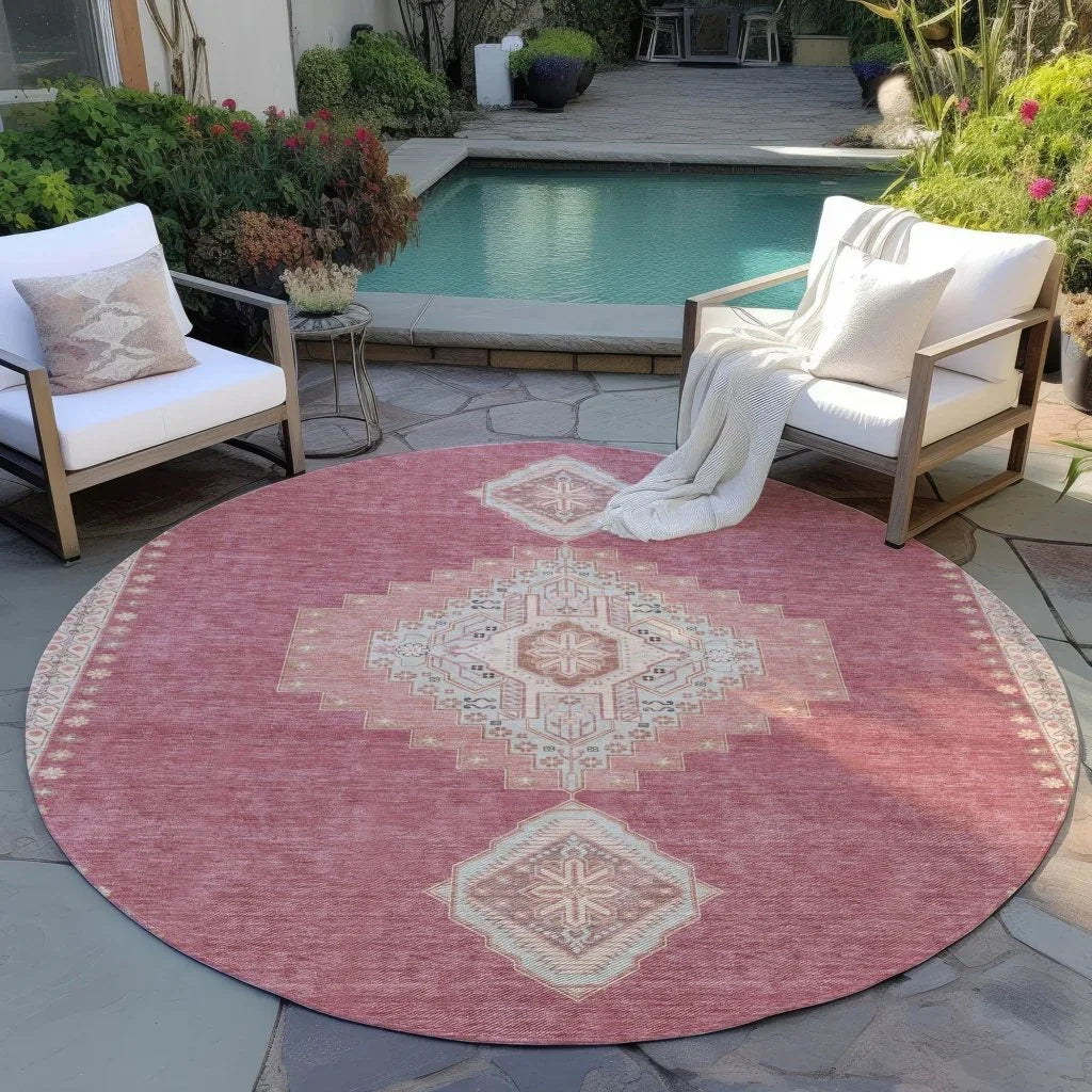 Elira Blush Washable Indoor-Outdoor Rug-Outdoor Rugs-LOOMLAN Rugs-LOOMLAN