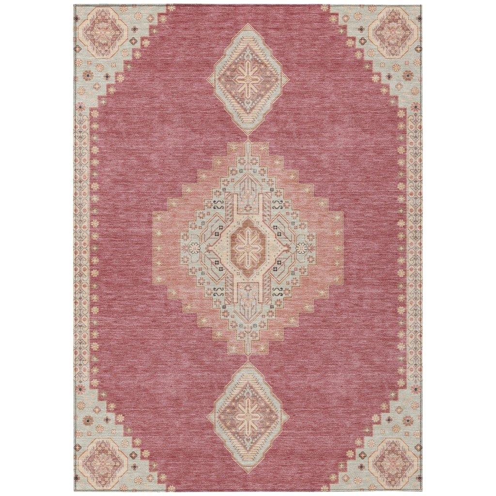 Elira Blush Washable Indoor-Outdoor Rug-Outdoor Rugs-LOOMLAN Rugs-2'6" x 3'10"-LOOMLAN