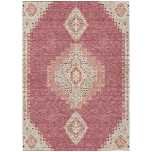 Elira Blush Washable Indoor-Outdoor Rug-Outdoor Rugs-LOOMLAN Rugs-2'6" x 3'10"-LOOMLAN