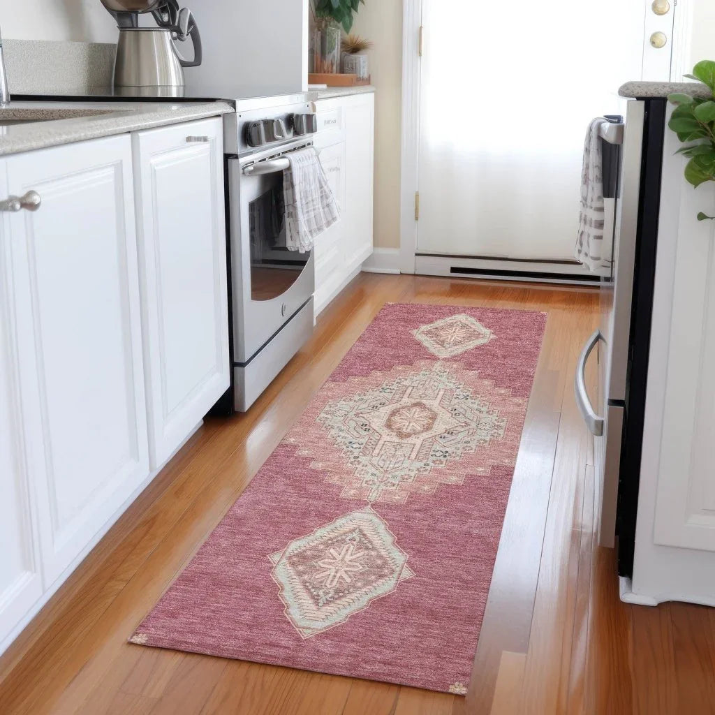 Elira Blush Washable Indoor-Outdoor Rug-Outdoor Rugs-LOOMLAN Rugs-LOOMLAN