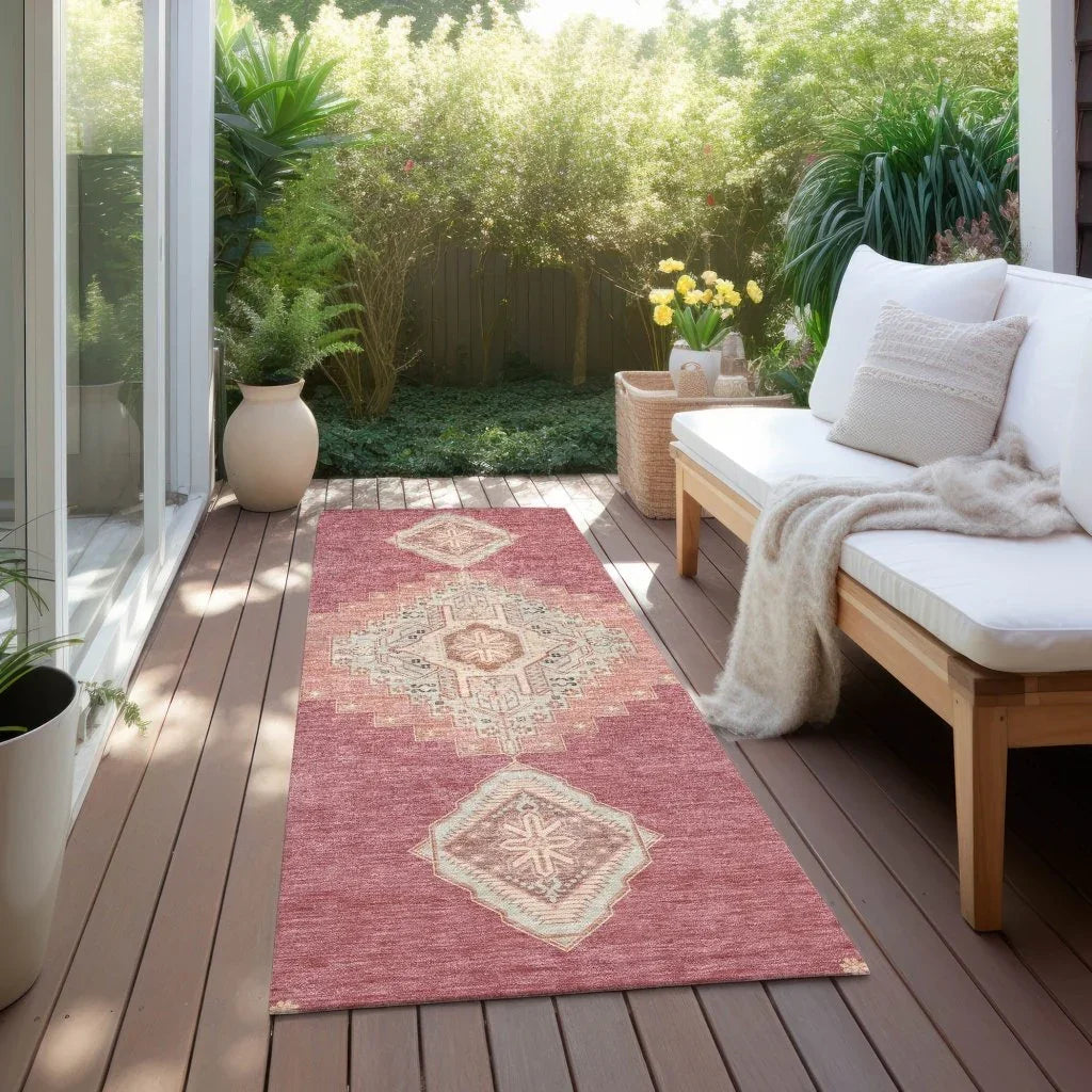 Elira Blush Washable Indoor-Outdoor Rug-Outdoor Rugs-LOOMLAN Rugs-LOOMLAN