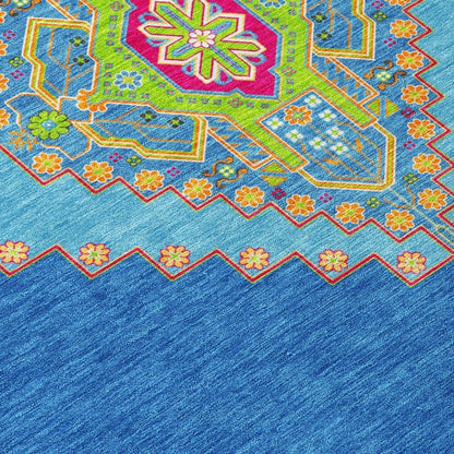 Elira Denim Washable Indoor-Outdoor Rug-Outdoor Rugs-LOOMLAN Rugs-LOOMLAN