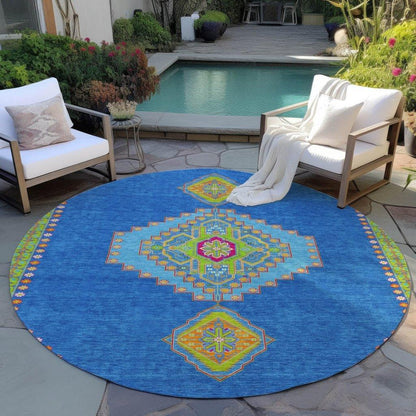 Elira Denim Washable Indoor-Outdoor Rug-Outdoor Rugs-LOOMLAN Rugs-LOOMLAN