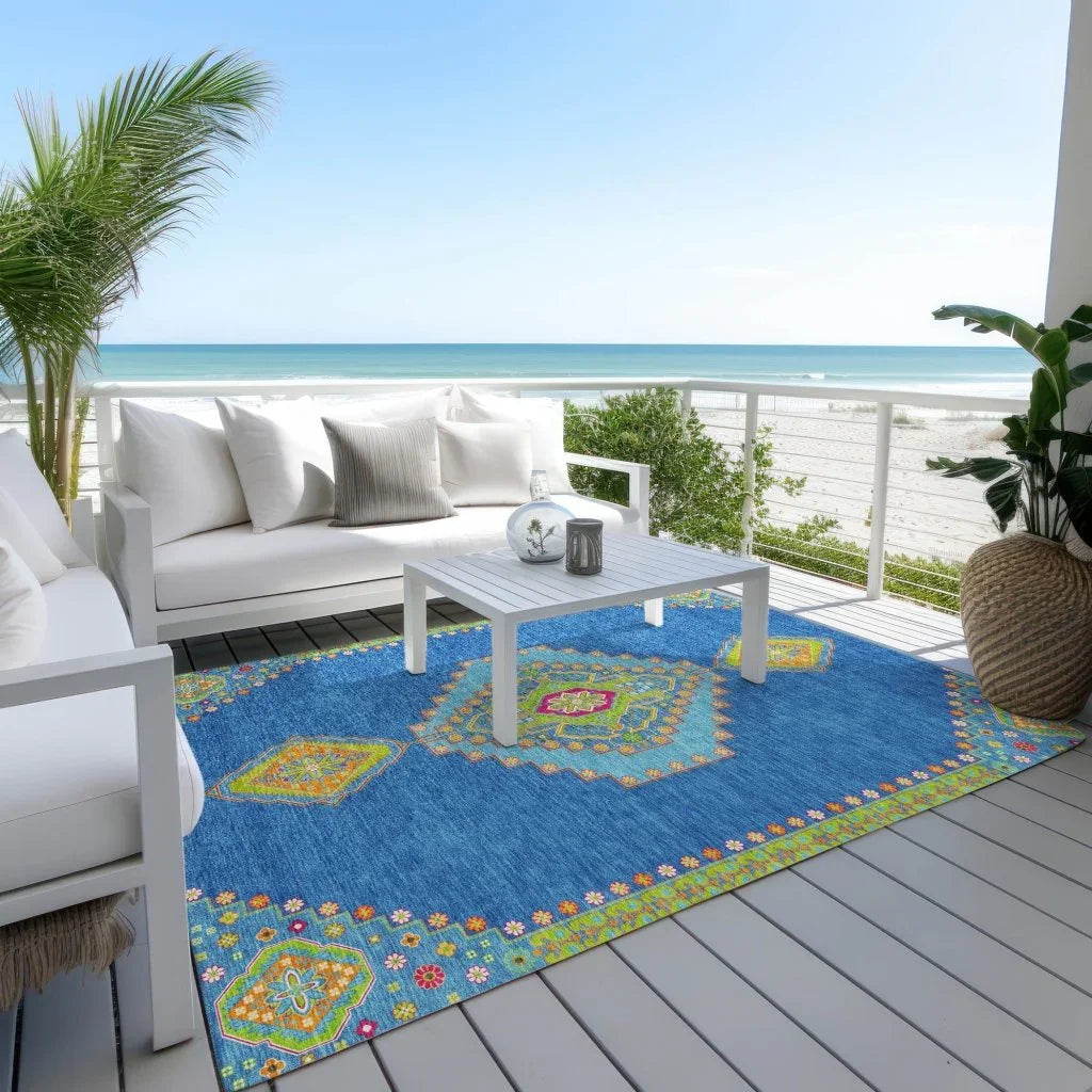 Elira Denim Washable Indoor-Outdoor Rug-Outdoor Rugs-LOOMLAN Rugs-LOOMLAN
