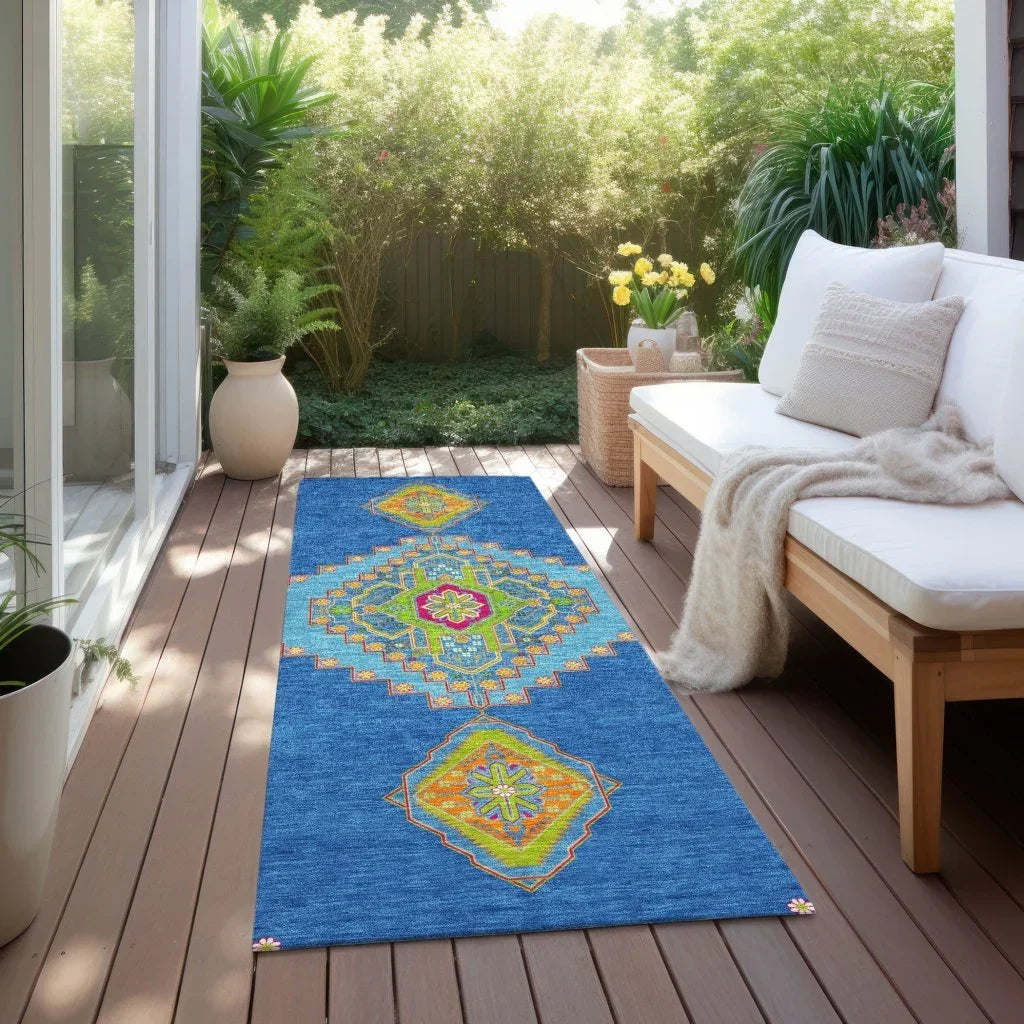 Elira Denim Washable Indoor-Outdoor Rug-Outdoor Rugs-LOOMLAN Rugs-LOOMLAN