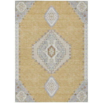 Elira Gold Washable Indoor-Outdoor Rug-Outdoor Rugs-LOOMLAN Rugs-2'6" x 3'10"-LOOMLAN