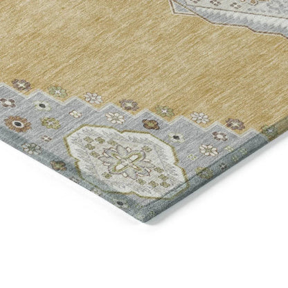 Elira Gold Washable Indoor-Outdoor Rug-Outdoor Rugs-LOOMLAN Rugs-LOOMLAN
