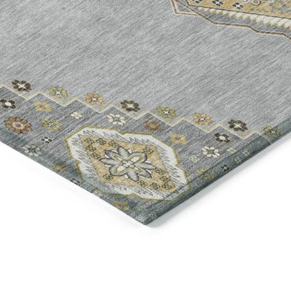 Elira Gray Washable Indoor-Outdoor Rug-Outdoor Rugs-LOOMLAN Rugs-LOOMLAN