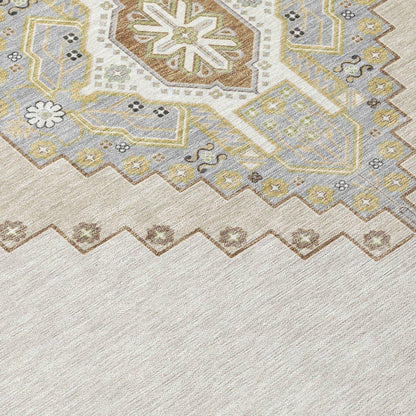 Elira Ivory Washable Indoor-Outdoor Rug-Outdoor Rugs-LOOMLAN Rugs-LOOMLAN