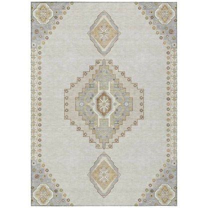 Elira Ivory Washable Indoor-Outdoor Rug-Outdoor Rugs-LOOMLAN Rugs-2'6" x 3'10"-LOOMLAN