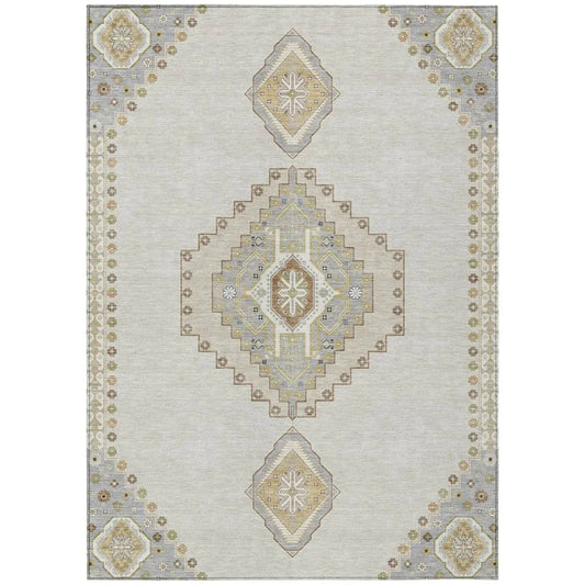 Elira Ivory Washable Indoor-Outdoor Rug-Outdoor Rugs-LOOMLAN Rugs-2'6" x 3'10"-LOOMLAN