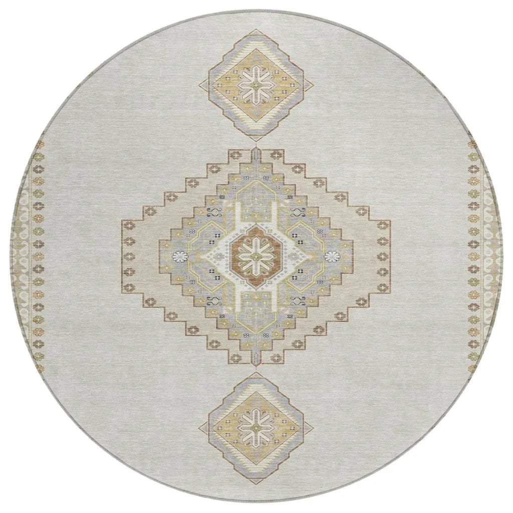 Elira Ivory Washable Indoor-Outdoor Rug-Outdoor Rugs-LOOMLAN Rugs-8' x 8'-LOOMLAN