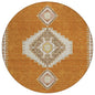 Elira Orange Washable Indoor-Outdoor Rug-Outdoor Rugs-LOOMLAN Rugs-8' x 8'-LOOMLAN