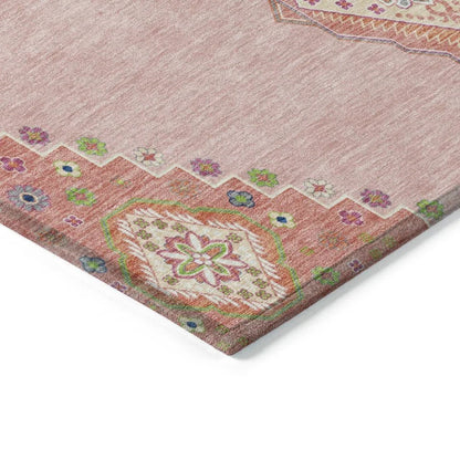 Elira Pink Washable Indoor-Outdoor Rug-Outdoor Rugs-LOOMLAN Rugs-LOOMLAN