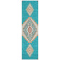 Elira Teal Washable Indoor-Outdoor Rug-Outdoor Rugs-LOOMLAN Rugs-2'3" x 7'6"-LOOMLAN