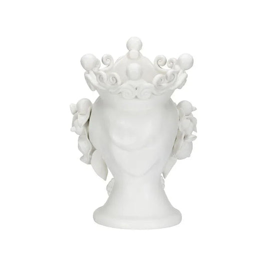 Elisabetta Female Head Design Ceramic Vase - LOOMLAN - Chelsea House - Vases & Jars