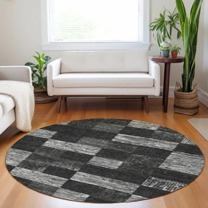 Elise Black Washable Indoor - Outdoor Rug - LOOMLAN - LOOMLAN Rugs - Outdoor Rugs