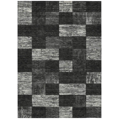 Elise Black Washable Indoor - Outdoor Rug - LOOMLAN - LOOMLAN Rugs - Outdoor Rugs