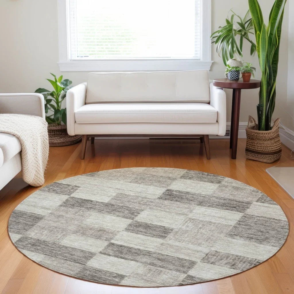 Elise Brown Washable Indoor - Outdoor Rug - LOOMLAN - LOOMLAN Rugs - Outdoor Rugs