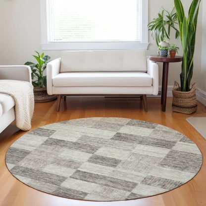Elise Brown Washable Indoor - Outdoor Rug - LOOMLAN - LOOMLAN Rugs - Outdoor Rugs