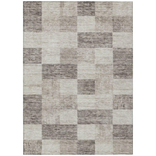 Elise Brown Washable Indoor - Outdoor Rug - LOOMLAN - LOOMLAN Rugs - Outdoor Rugs