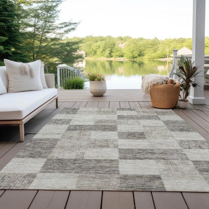 Elise Brown Washable Indoor - Outdoor Rug - LOOMLAN - LOOMLAN Rugs - Outdoor Rugs