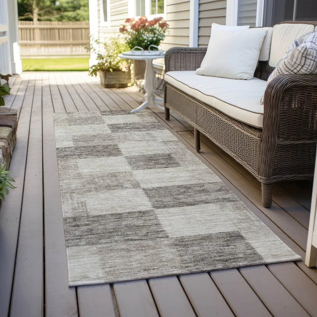 Elise Brown Washable Indoor - Outdoor Rug - LOOMLAN - LOOMLAN Rugs - Outdoor Rugs
