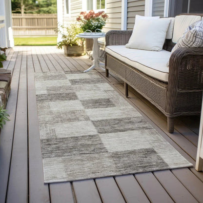 Elise Brown Washable Indoor - Outdoor Rug - LOOMLAN - LOOMLAN Rugs - Outdoor Rugs