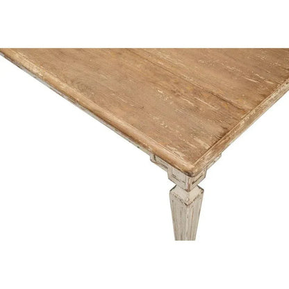 Elise Rectangle Dining Table Seats 6 Grey Natural-Dining Tables-Sarreid-LOOMLAN