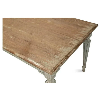 Elise Rectangle Dining Table Seats 6 Sage Natural-Dining Tables-Sarreid-LOOMLAN