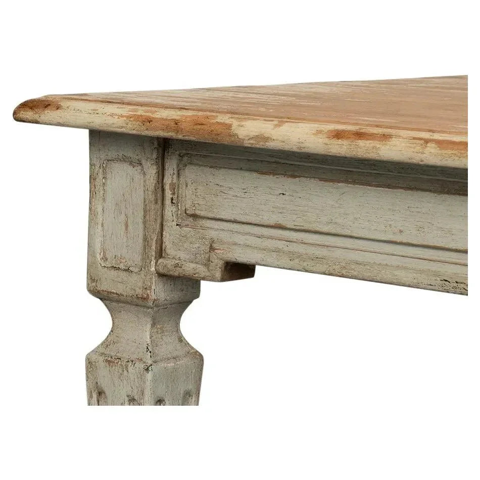 Elise Rectangle Dining Table Seats 6 Sage Natural-Dining Tables-Sarreid-LOOMLAN